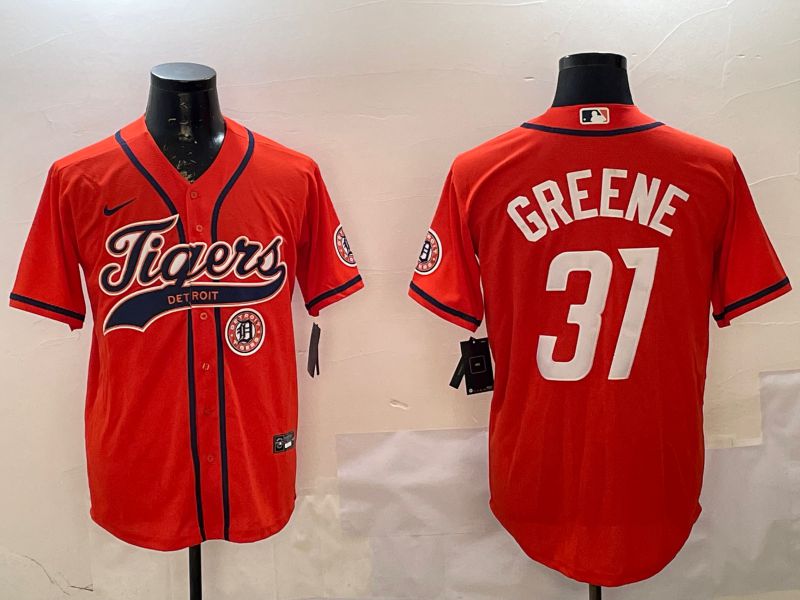 Men Detroit Tigers #31 Greene Orange Joint Name 2025 Nike MLB Jersey style 5->detroit tigers->MLB Jersey